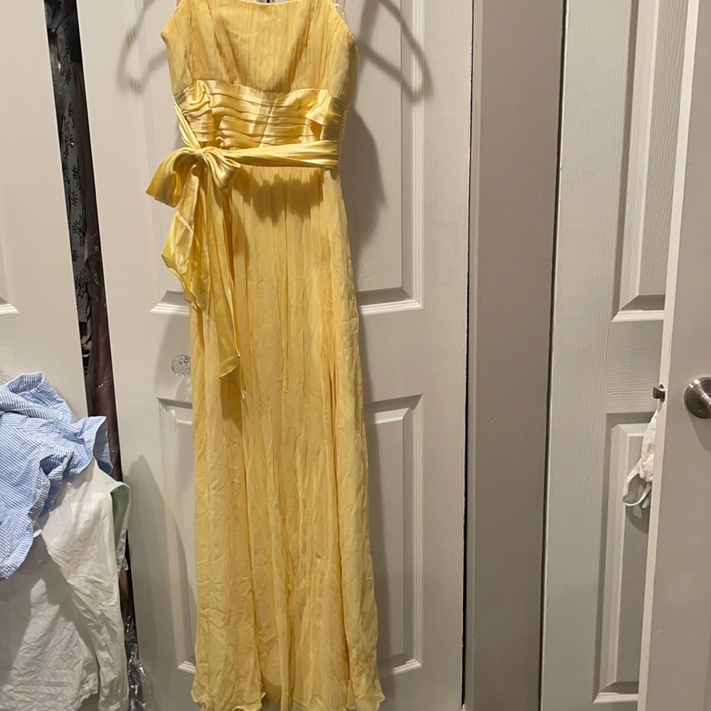BCBG yellow gown